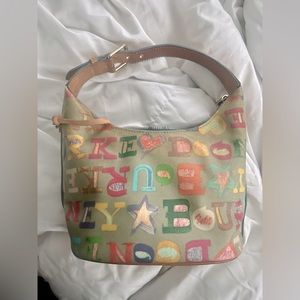 Rare gray Dooney & Bourke monogram bucket bag